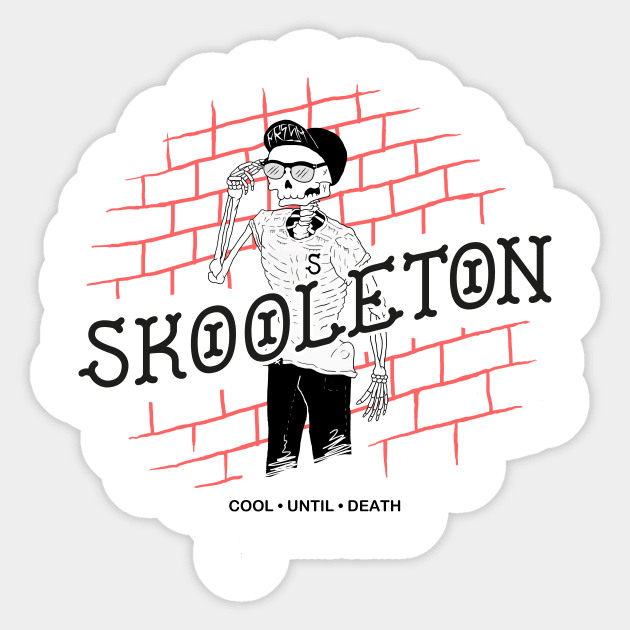 Skooleton Sticker by Aguvagu